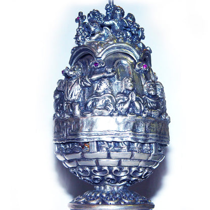 The Last Supper Sterling Silver Egg
