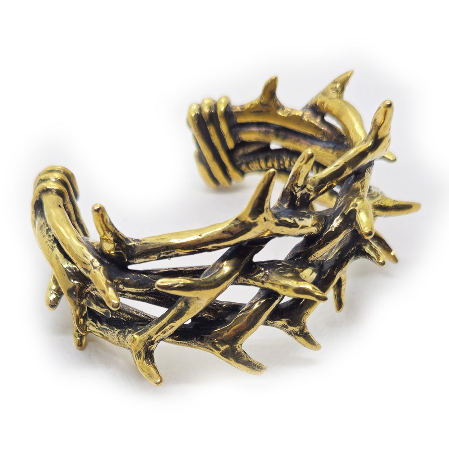 Thorn Crown Brass Bracelet
