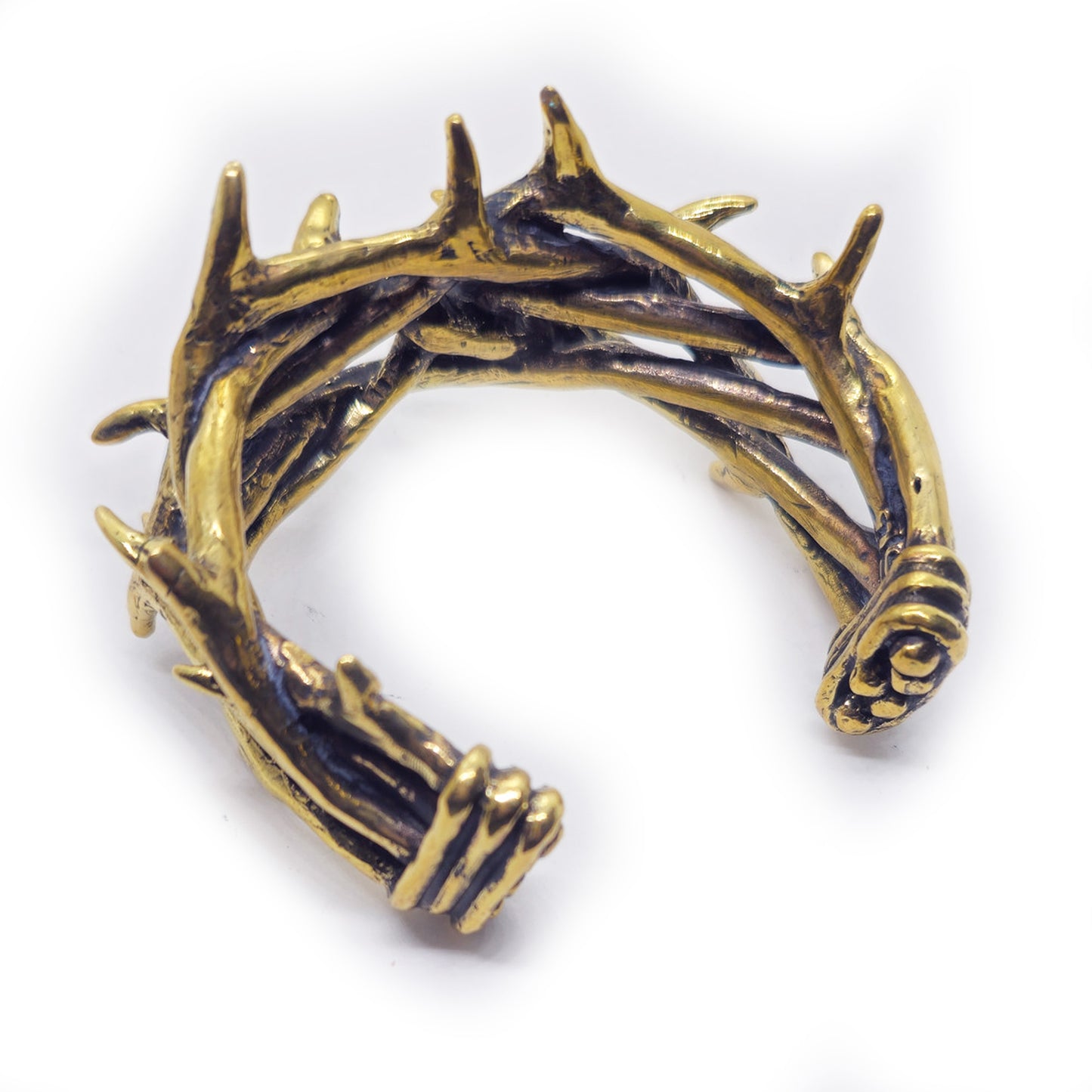 Thorn Crown Brass Bracelet