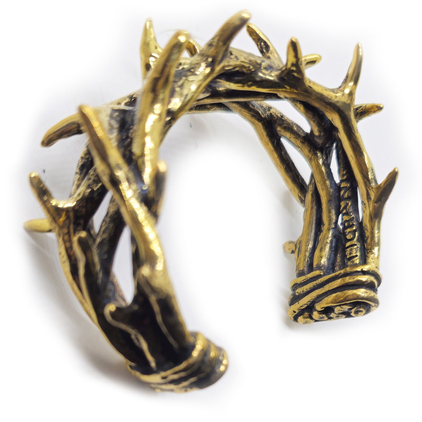 Thorn Crown Brass Bracelet