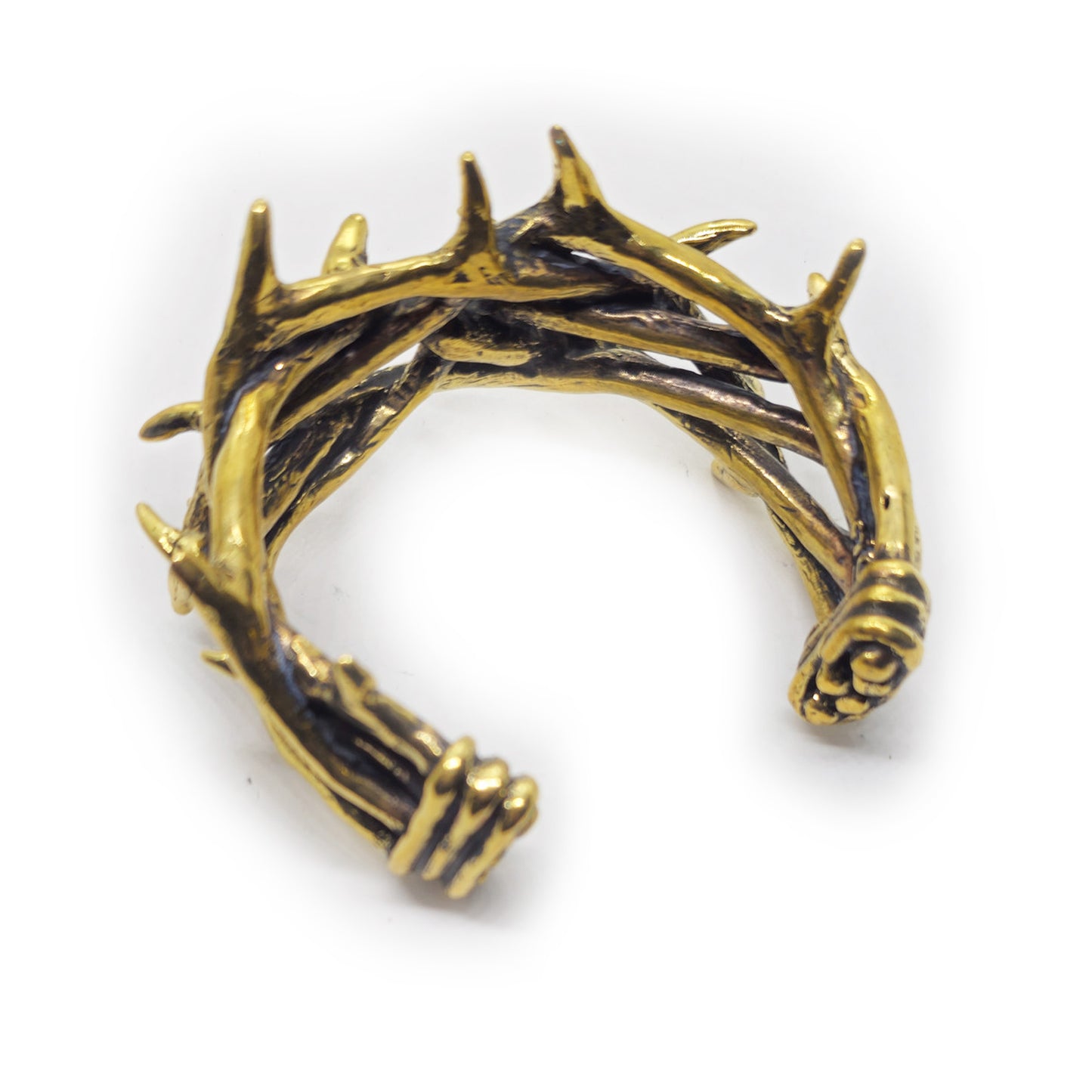 Thorn Crown Brass Bracelet