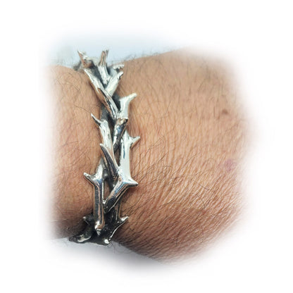 Thorns Crown Sterling Silver Bracelet V1