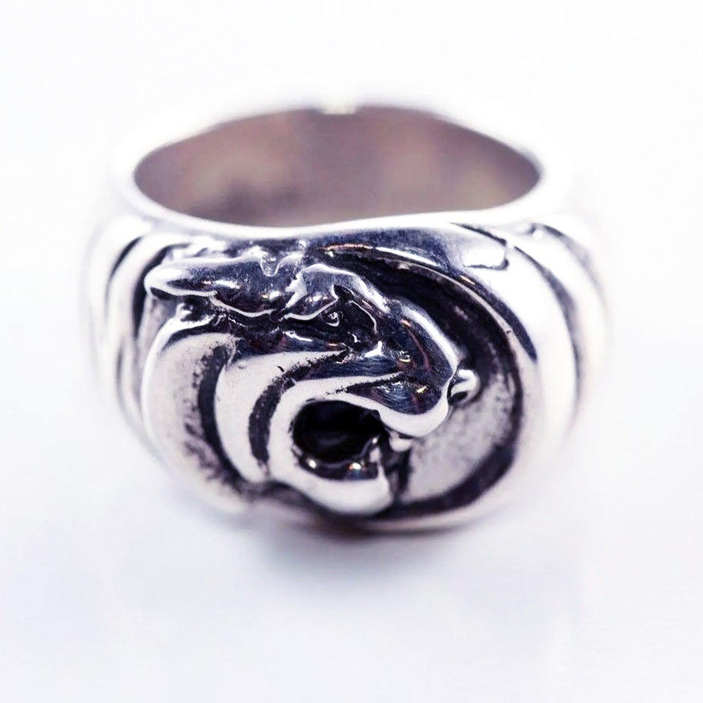 Tiger Head Sterling Silver Ring
