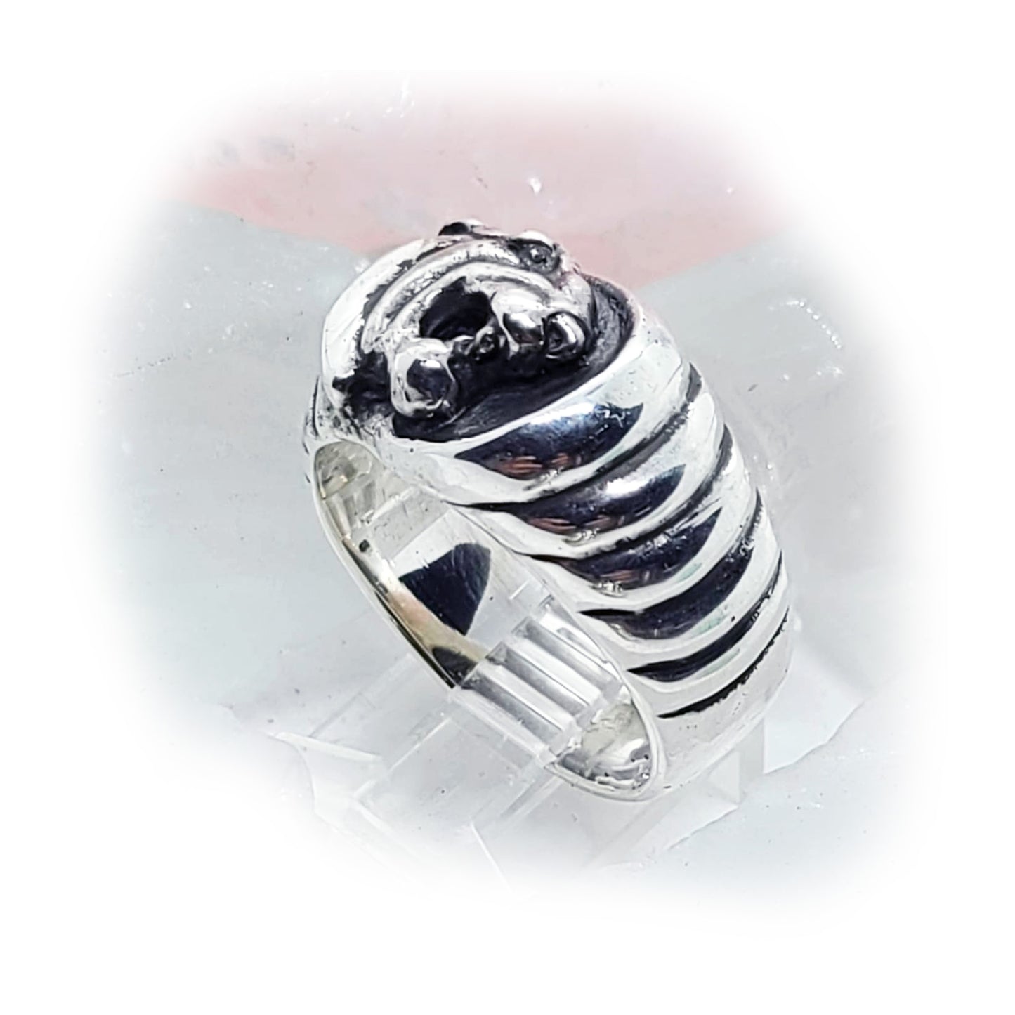 Tiger Head Sterling Silver Ring