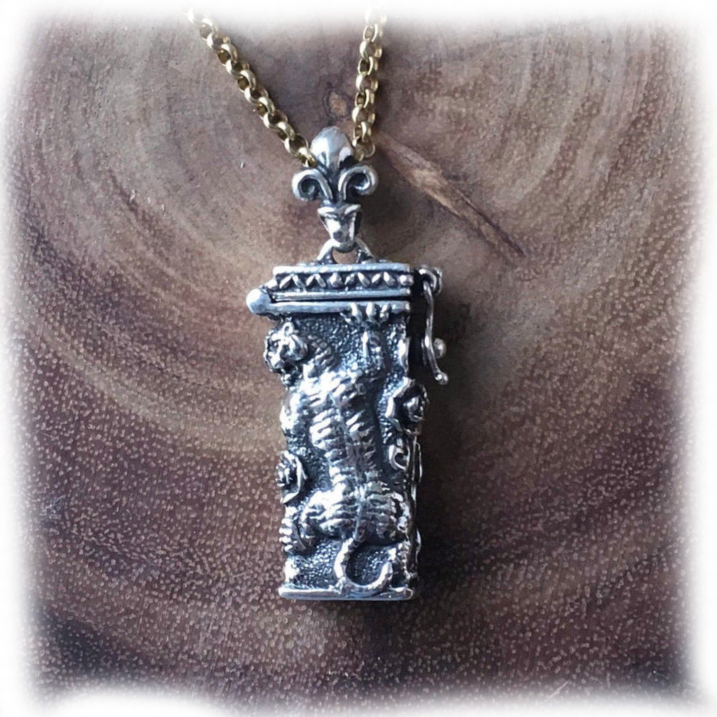 Tiger Silver Pendant Box