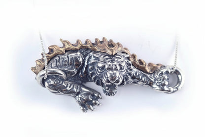 Tiger Sterling Silver Bronze necklace