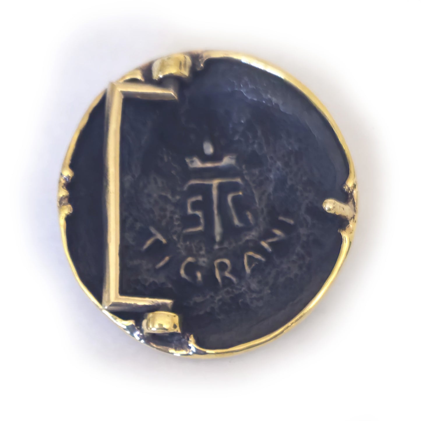 Tiger Angry Head Brass Round Belt Buckle