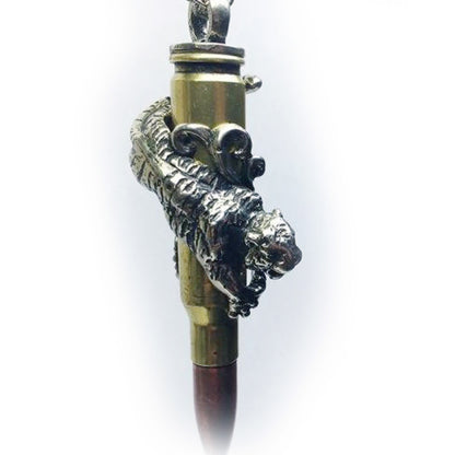 Tiger Year Zodiac Love Bullet Sterling Silver Pendant