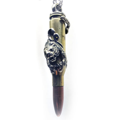 Tiger Year Zodiac Love Bullet Sterling Silver Pendant