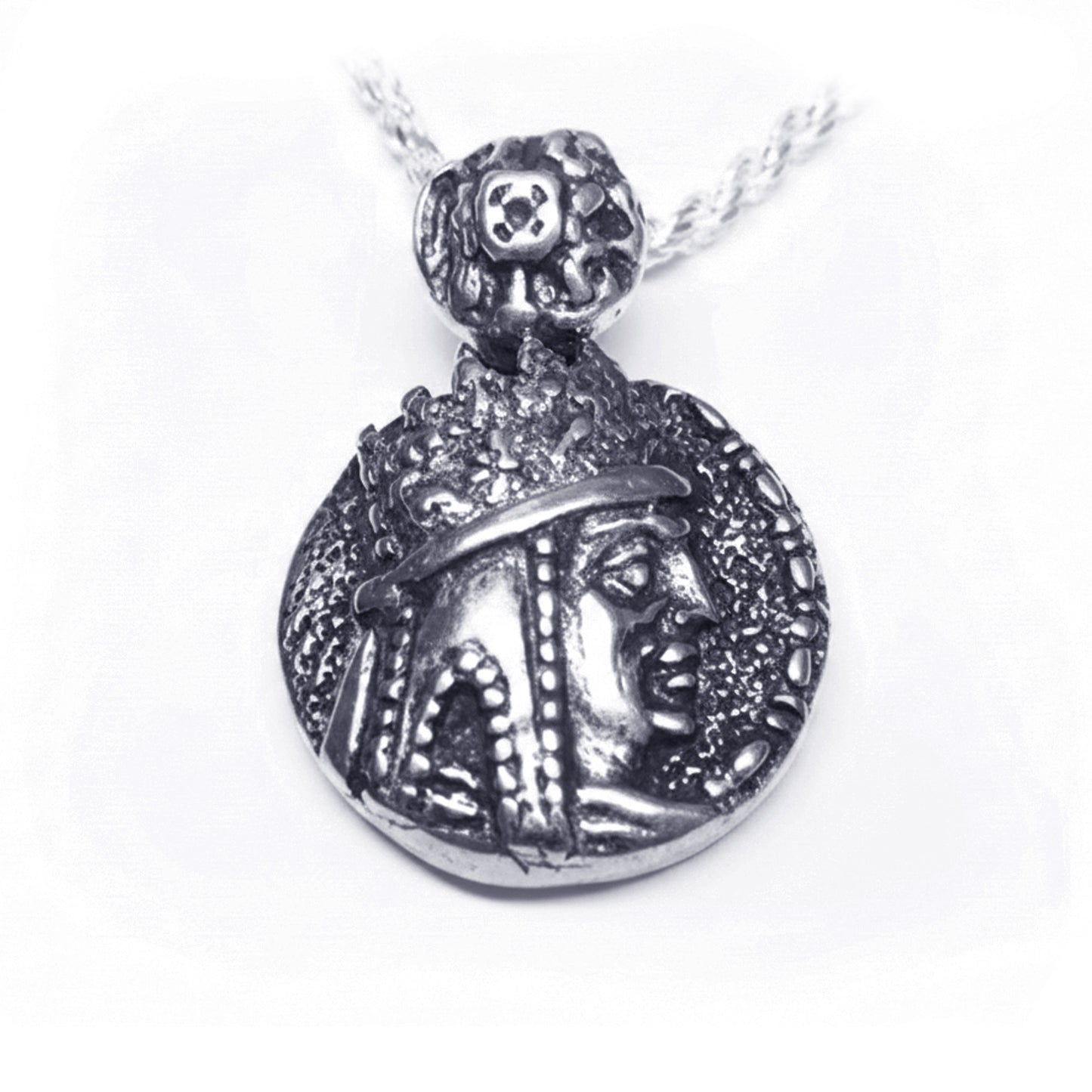 Tigran The Kings of king Sterling Silver Pendant, Antique Finish V3