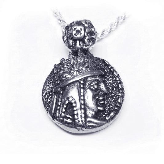 Tigran The Kings of king Sterling Silver Pendant, Antique Finish V3