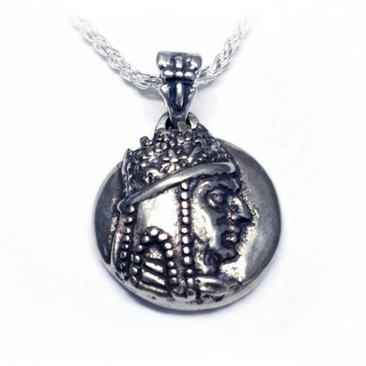 Tigran The Kings of king Sterling Silver Pendant, Antique Finish V1