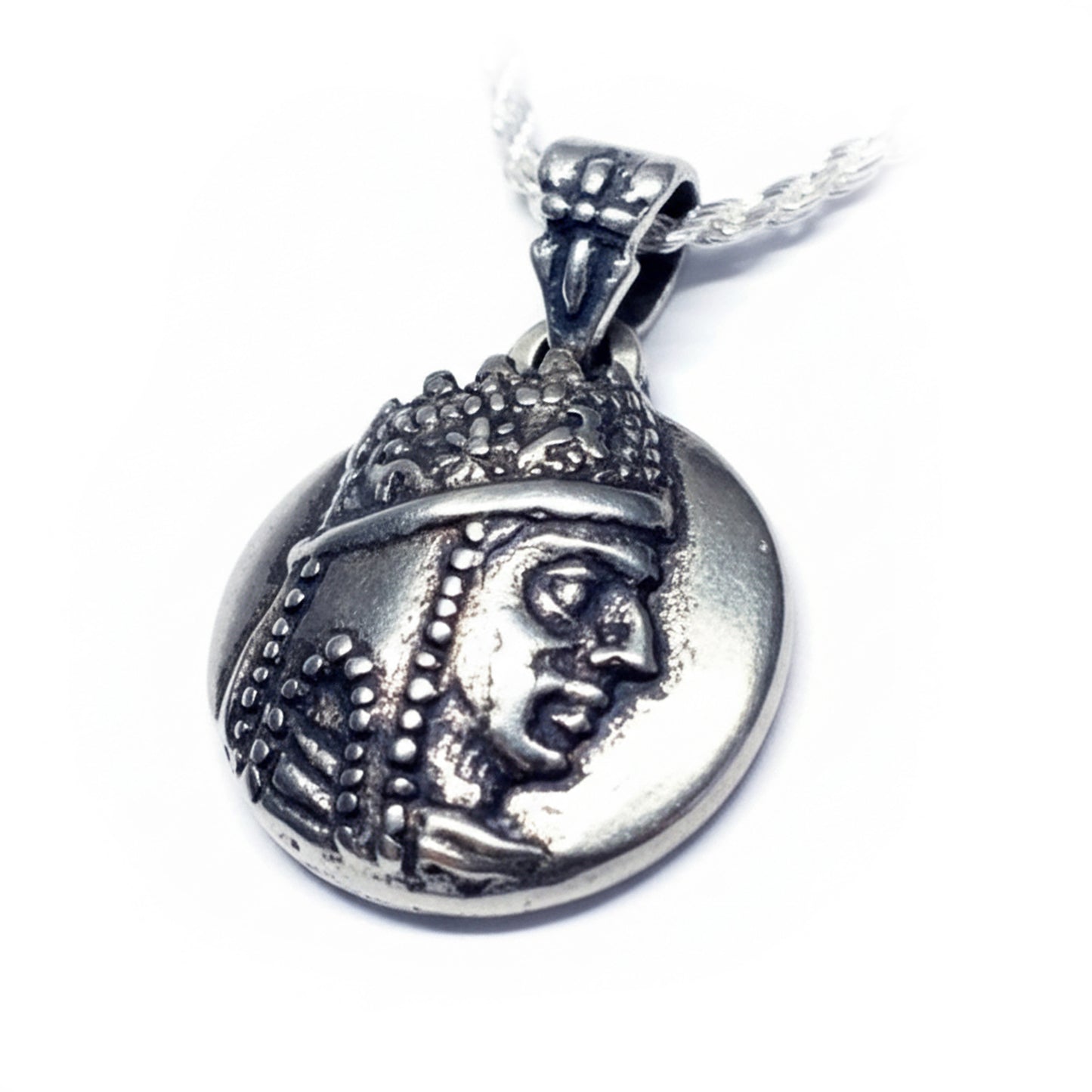 Tigran The Kings of king Sterling Silver Pendant, Antique Finish V1