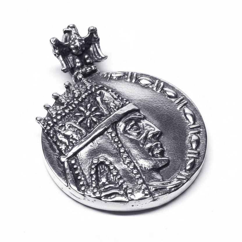Tigranes the Great Sterling Silver Pendant, Antique Finish