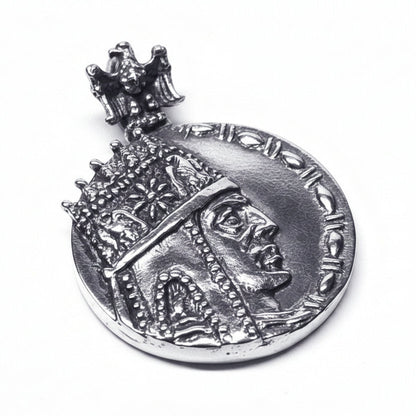 Tigranes the Great Sterling Silver Pendant, Antique Finish