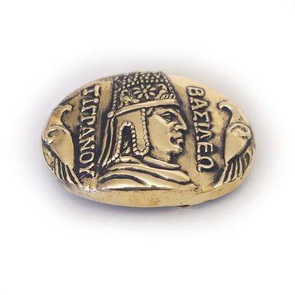 Tigranoy Vasileo the Great Oval Shape Brass Belt Buckle