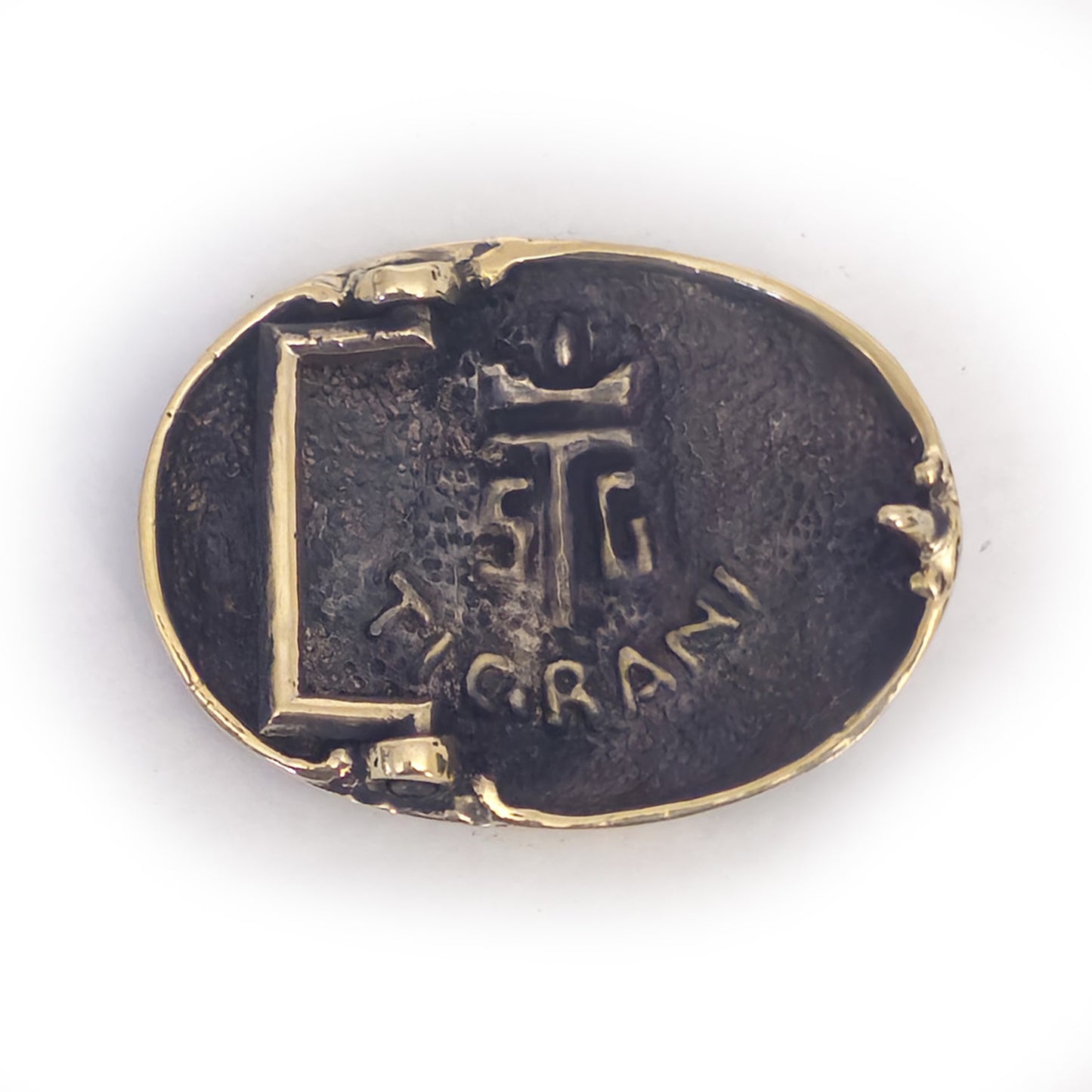 Tigranoy Vasileo the Great Oval Shape Brass Belt Buckle