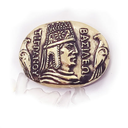 Tigranoy Vasileo the Great Oval Shape Brass Belt Buckle