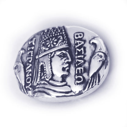 Tigranoy Vasileo the Great Oval Shape Sterling Silver Belt Buckle