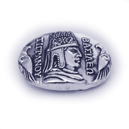 Tigranoy Vasileo the Great Oval Shape Sterling Silver Belt Buckle