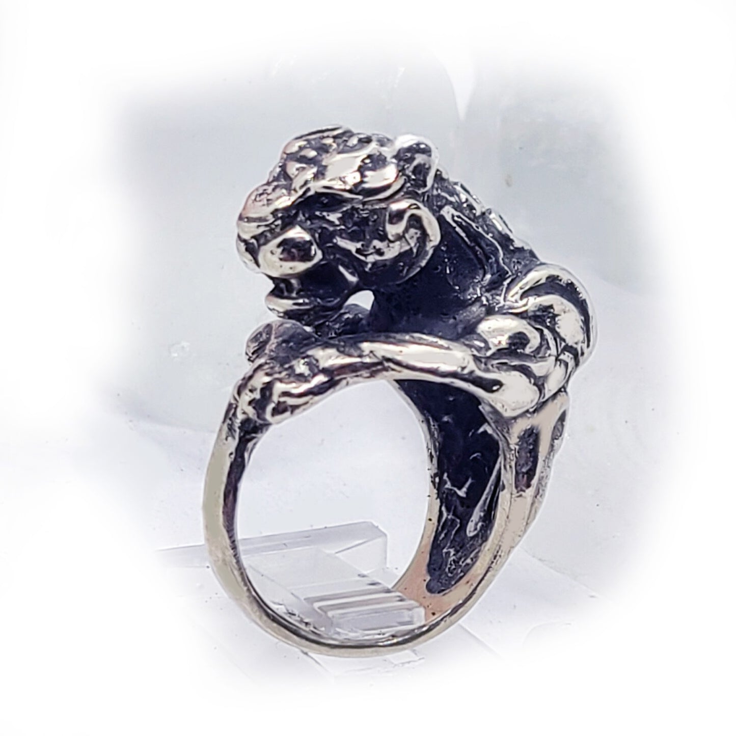 Tribal Jaguar Sterling Silver Ring