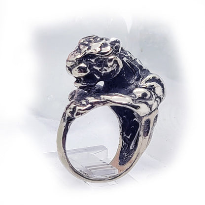 Tribal Jaguar Sterling Silver Ring