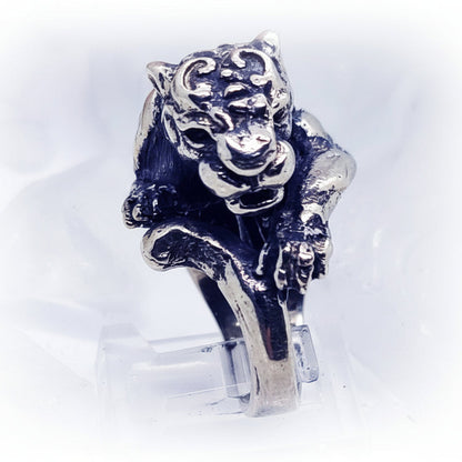 Tribal Jaguar Sterling Silver Ring