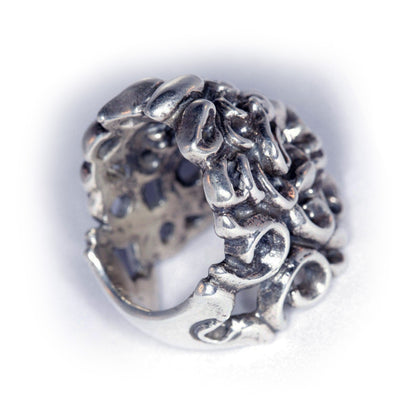 Tribal Lion Sterling Silver Ring