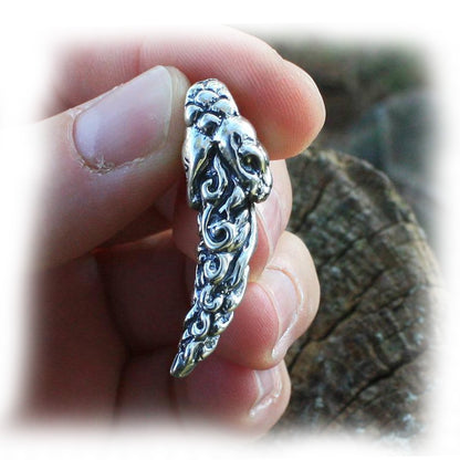 Tribal Python Snake Tooth Sterling Silver Pendant