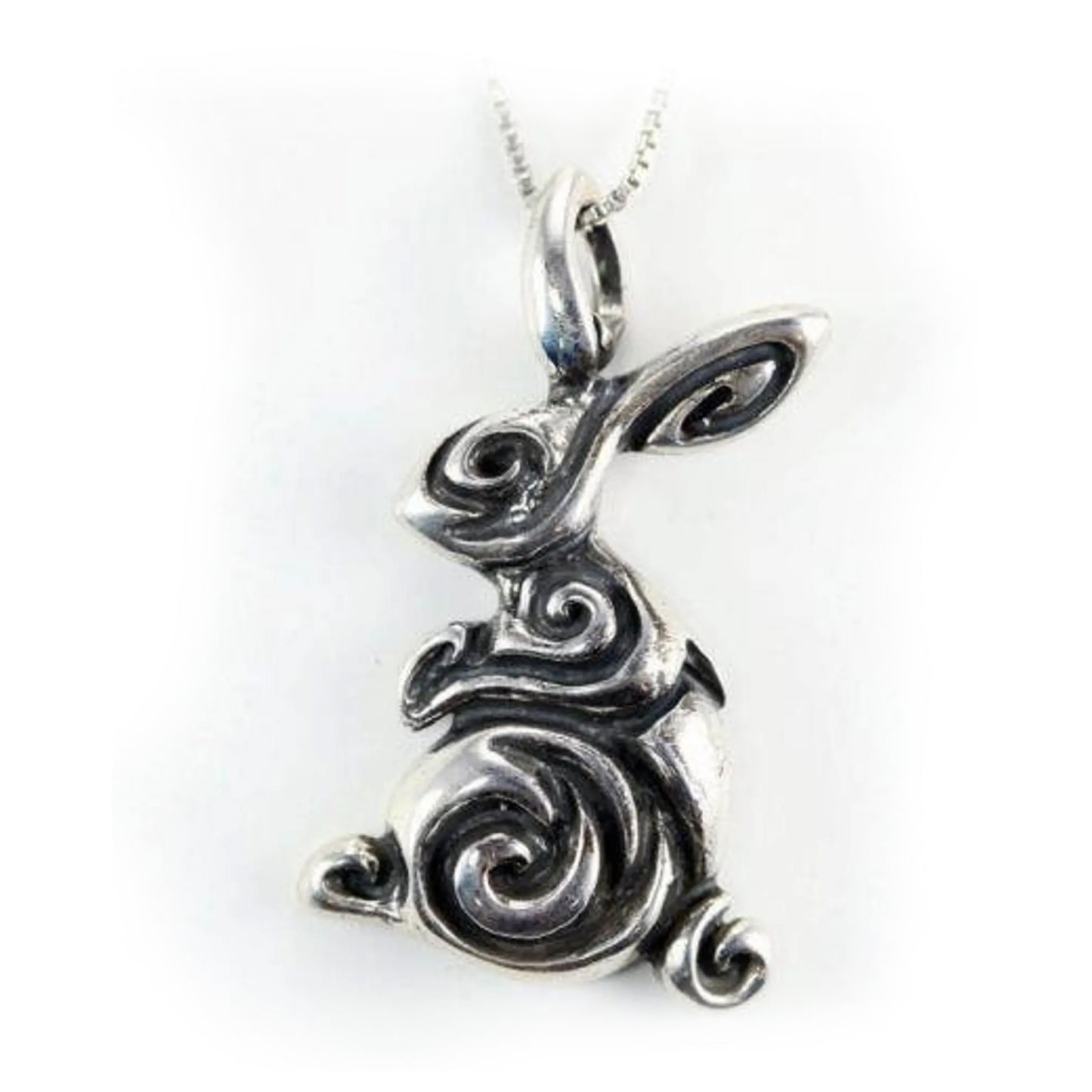 Tribal Rabbit Sterling Silver Pendant