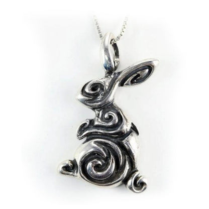 Tribal Rabbit Sterling Silver Pendant
