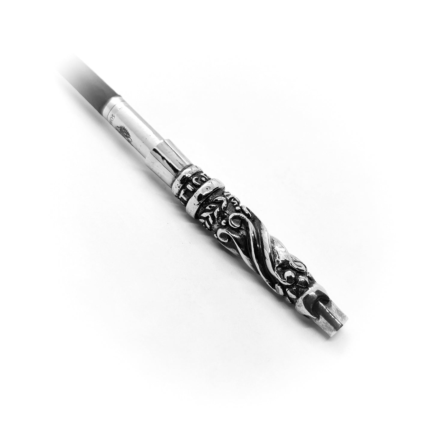 Tribal Design V2 Sterling Silver Cigarette Pipe