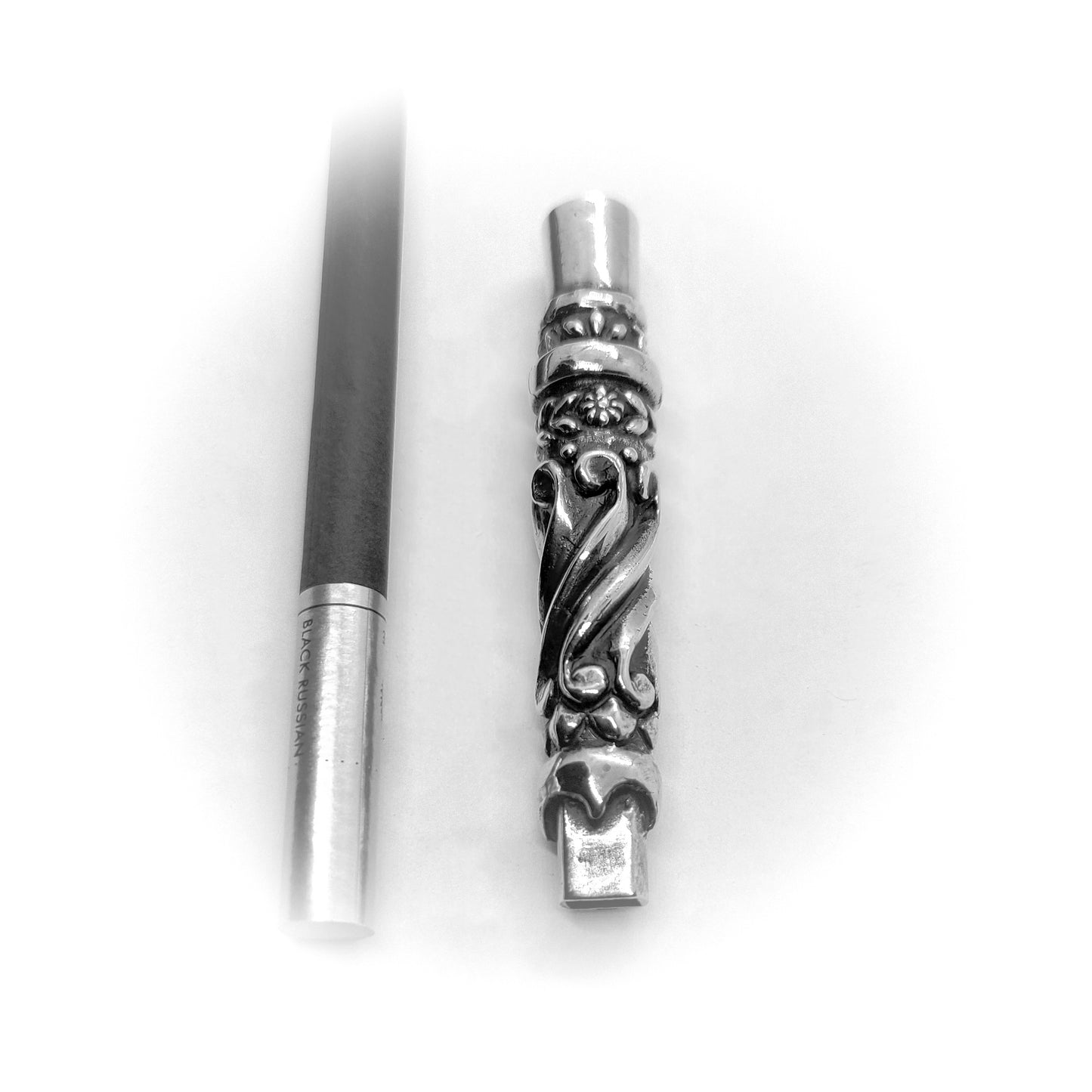 Tribal Design V2 Sterling Silver Cigarette Pipe