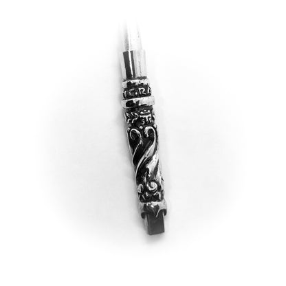 Tribal Design V2 Sterling Silver Cigarette Pipe