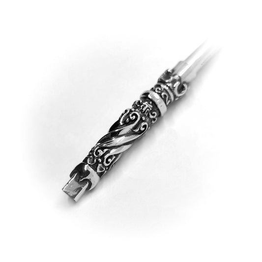 Tribal Design V1 Sterling Silver Cigarette Pipe