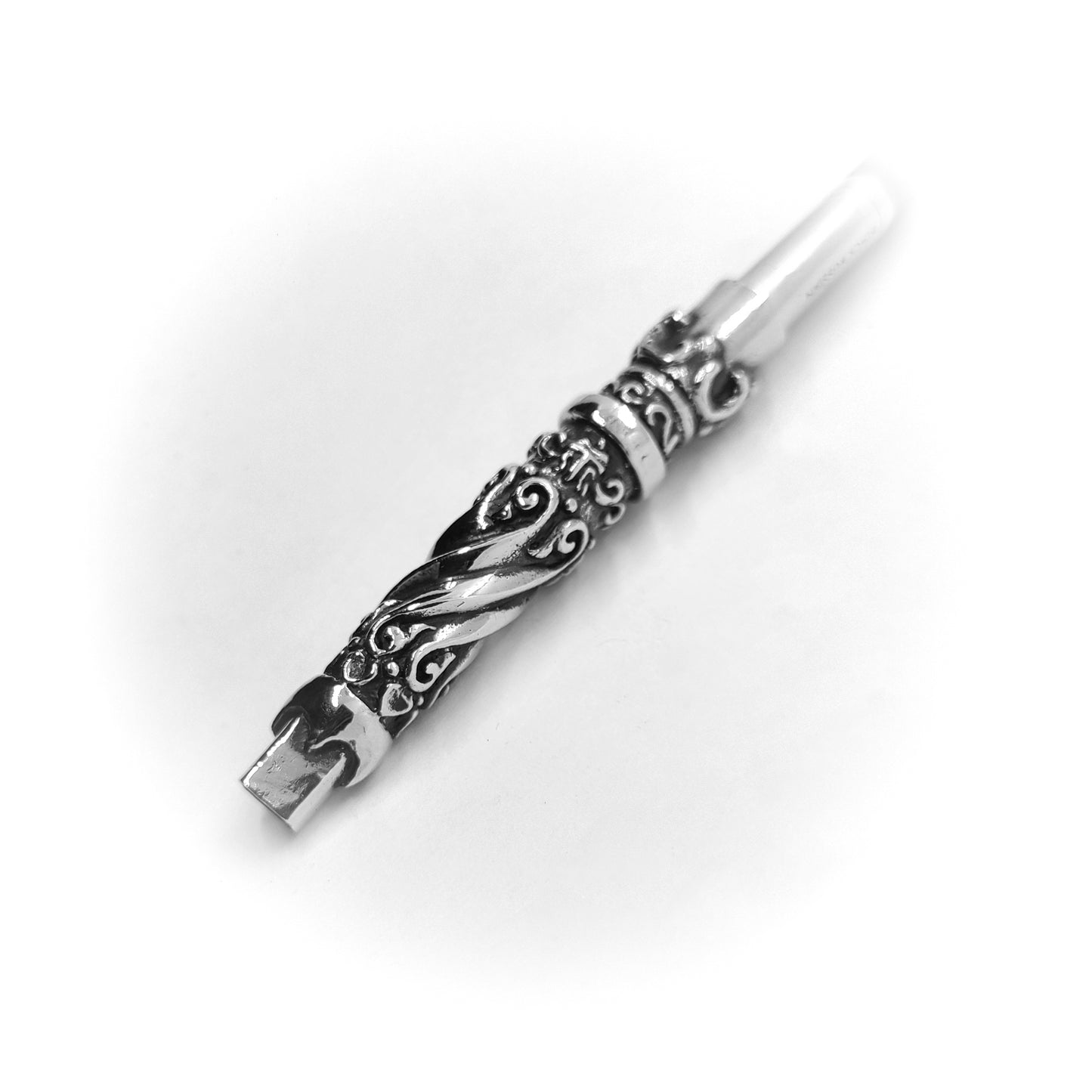 Tribal Design V1 Sterling Silver Cigarette Pipe