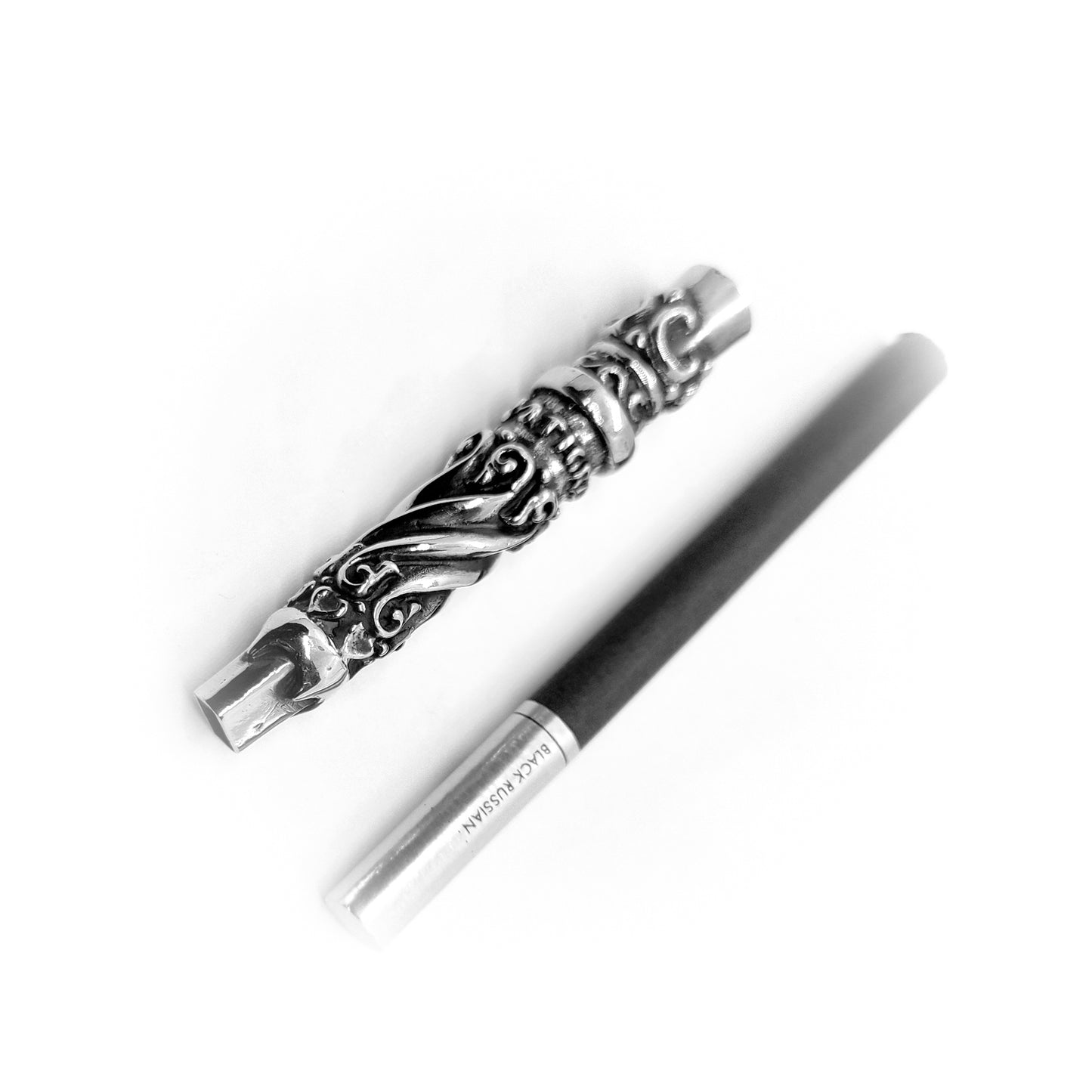 Tribal Design V1 Sterling Silver Cigarette Pipe