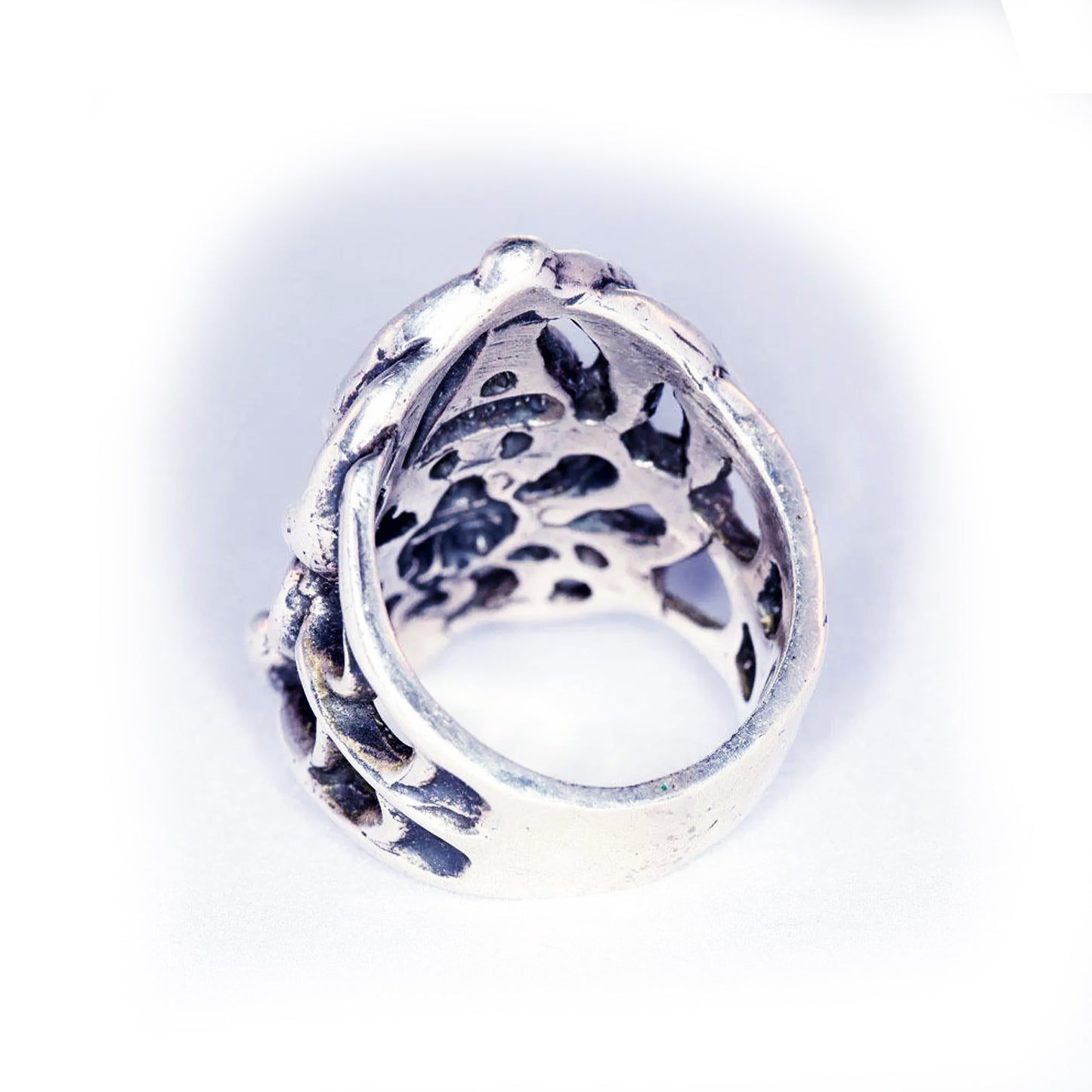 Tribal Spider Silver Ring V1