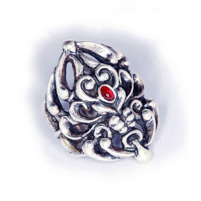 Tribal Spider Silver Ring V1