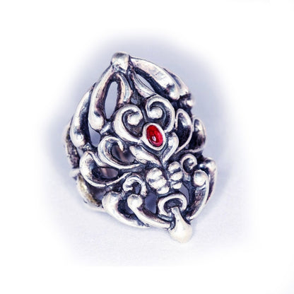 Tribal Spider Silver Ring V1