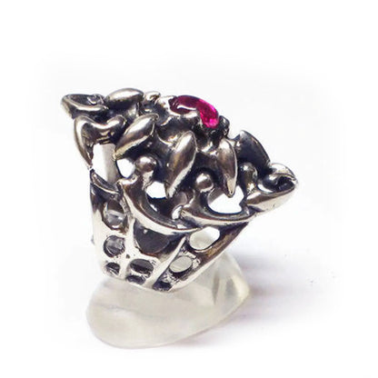 Tribal Spider Silver Ring V2