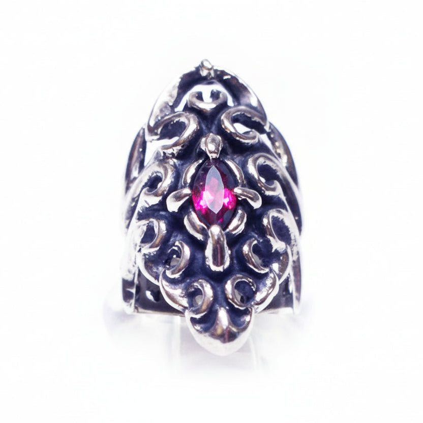 Tribal Spider Silver Ring V3