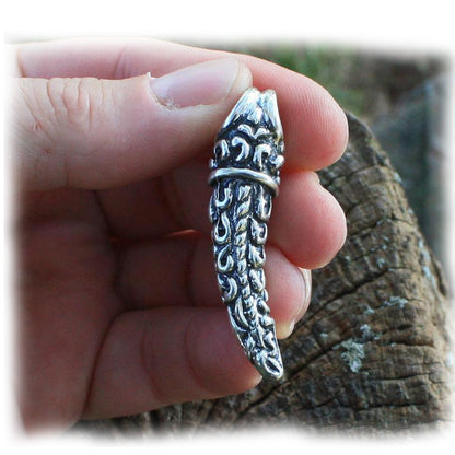 Tribal Tooth Sterling Silver Pendant