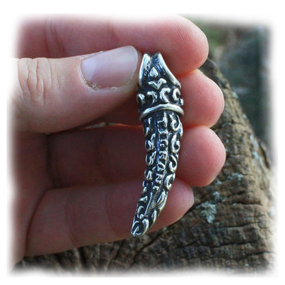 Tribal Tooth Sterling Silver Pendant