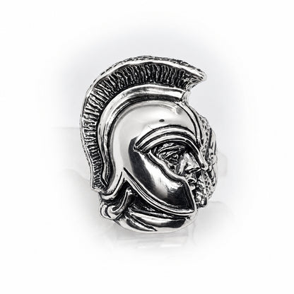 Trojan Warfarer Helmet of Achilles Sterling Silver Ring V2 By Tigrani