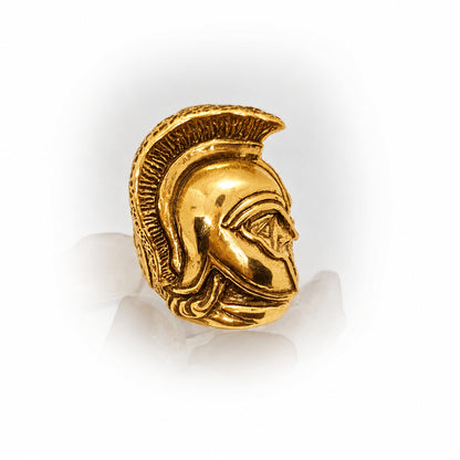 Trojan Warfarer Helmet of Achilles Sterling Silver Ring V2 By Tigrani