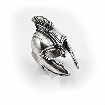Trojan Warfarer Helmet of Achilles Sterling Silver Ring V1