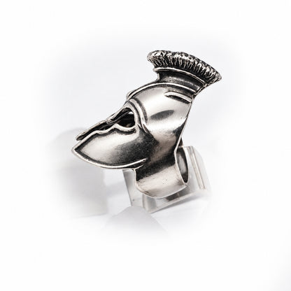 Trojan Warfarer Helmet of Achilles Sterling Silver Ring V1