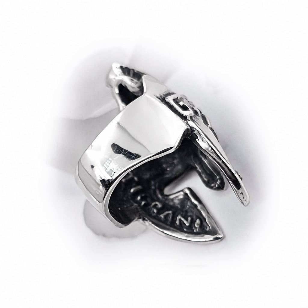 Trojan Warfarer Helmet of Achilles Sterling Silver Ring V1