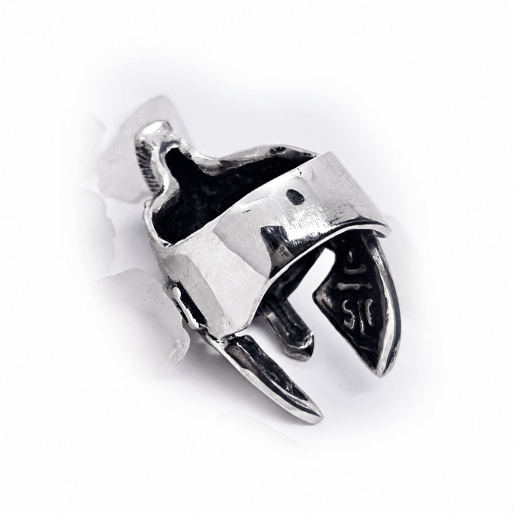 Trojan Warfarer Helmet of Achilles Sterling Silver Ring V1